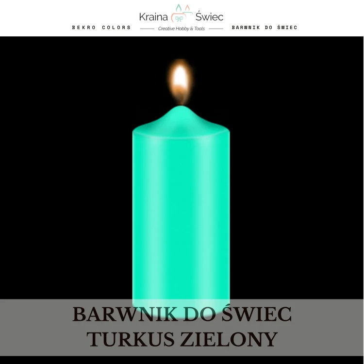 Profesjonalny barwnik do świec o wysokim stężeniu i doskonałej rozpuszczalności w woskach parafinowych, sojowych i palmowych — kolor turkus zielony