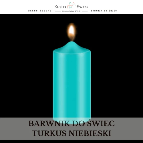 Profesjonalny barwnik do świec o wysokim stężeniu i doskonałej rozpuszczalności w woskach parafinowych, sojowych i palmowych — kolor turkus niebieski