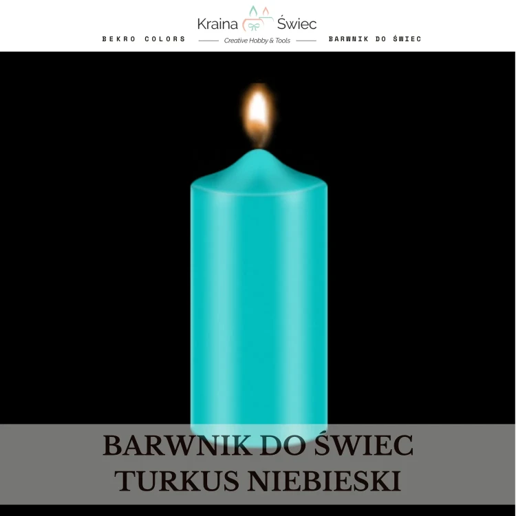 Profesjonalny barwnik do świec o wysokim stężeniu i doskonałej rozpuszczalności w woskach parafinowych, sojowych i palmowych — kolor turkus niebieski