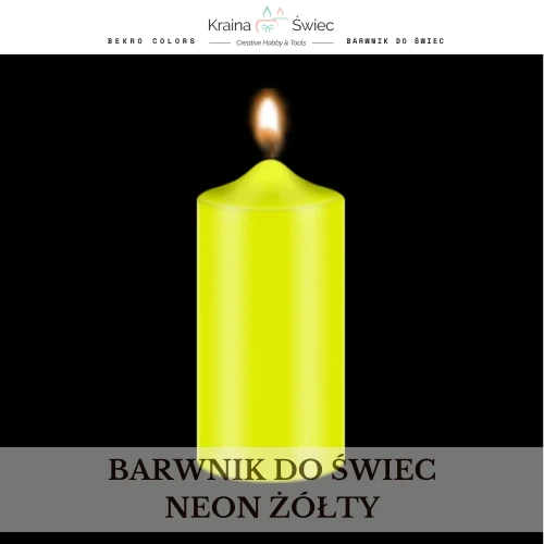 Profesjonalny barwnik do świec o wysokim stężeniu i doskonałej rozpuszczalności w woskach parafinowych, sojowych i palmowych — kolor neon żółty jaskrawy