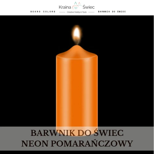 Profesjonalny barwnik do świec o wysokim stężeniu i doskonałej rozpuszczalności w woskach parafinowych, sojowych i palmowych — kolor neon pomarańczowy jaskrawy