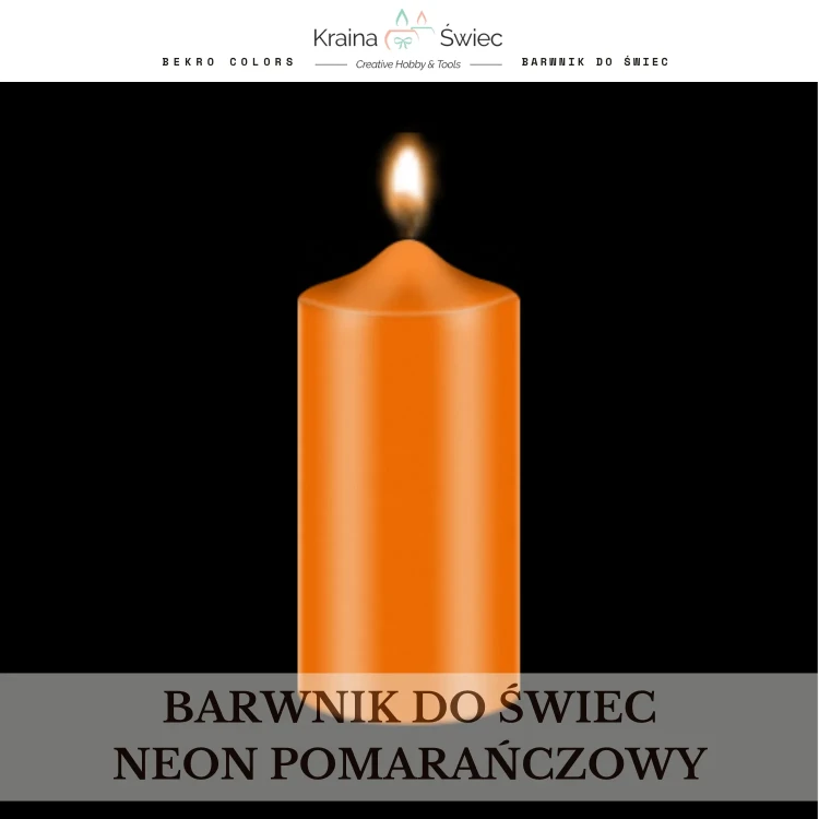 Profesjonalny barwnik do świec o wysokim stężeniu i doskonałej rozpuszczalności w woskach parafinowych, sojowych i palmowych — kolor neon pomarańczowy jaskrawy