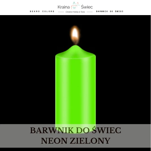 Profesjonalny barwnik do świec o wysokim stężeniu i doskonałej rozpuszczalności w woskach parafinowych, sojowych i palmowych — kolor neon zielony jaskrawy