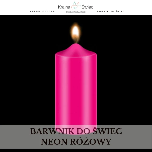 Profesjonalny barwnik do świec o wysokim stężeniu i doskonałej rozpuszczalności w woskach parafinowych, sojowych i palmowych — kolor neon różowy jaskrawy