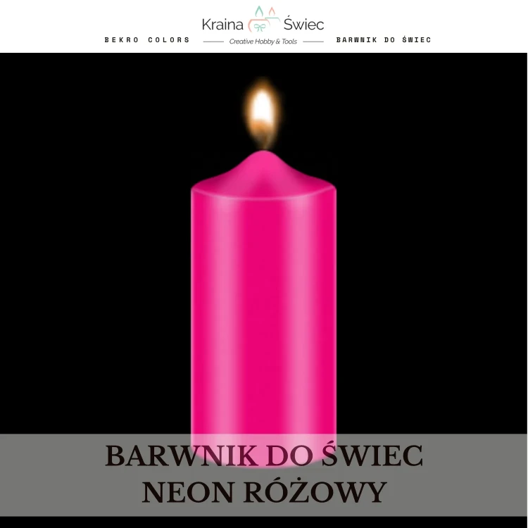 Profesjonalny barwnik do świec o wysokim stężeniu i doskonałej rozpuszczalności w woskach parafinowych, sojowych i palmowych — kolor neon różowy jaskrawy