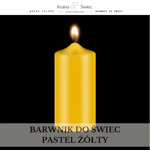 Profesjonalny barwnik do świec o wysokim stężeniu i doskonałej rozpuszczalności w woskach parafinowych, sojowych i palmowych — kolor pastel żółty