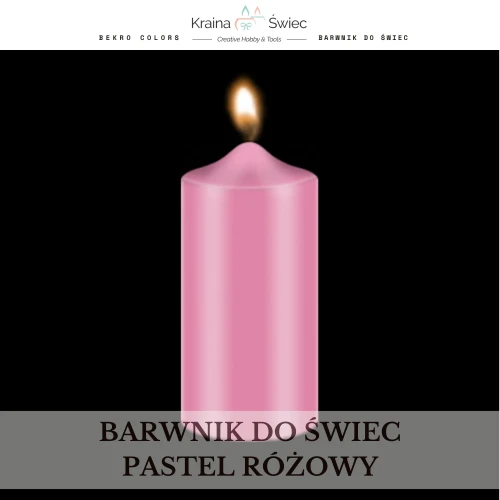Profesjonalny barwnik do świec o wysokim stężeniu i doskonałej rozpuszczalności w woskach parafinowych, sojowych i palmowych — kolor pastel różowy