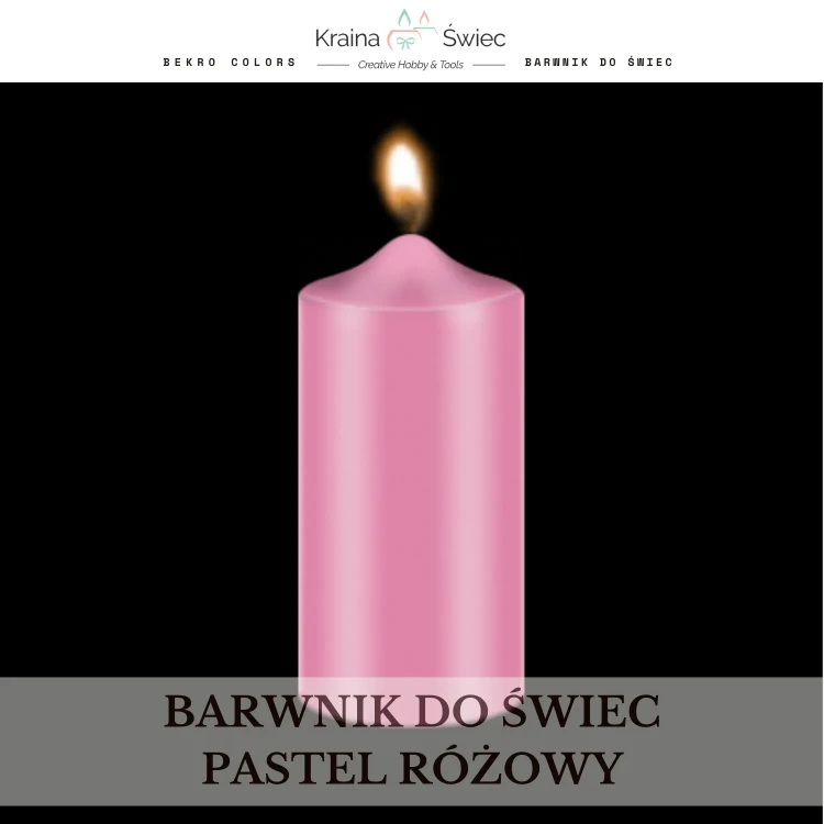 Profesjonalny barwnik do świec o wysokim stężeniu i doskonałej rozpuszczalności w woskach parafinowych, sojowych i palmowych — kolor pastel różowy
