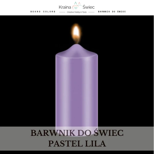 Profesjonalny barwnik do świec o wysokim stężeniu i doskonałej rozpuszczalności w woskach parafinowych, sojowych i palmowych — kolor pastel liliowy