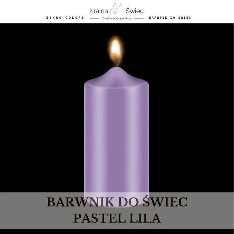 Profesjonalny barwnik do świec o wysokim stężeniu i doskonałej rozpuszczalności w woskach parafinowych, sojowych i palmowych — kolor pastel liliowy