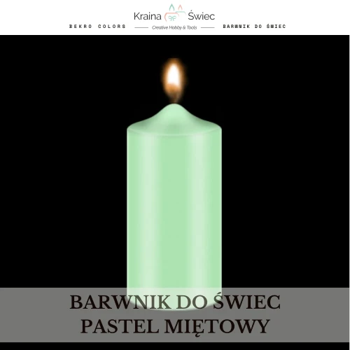 Profesjonalny barwnik do świec o wysokim stężeniu i doskonałej rozpuszczalności w woskach parafinowych, sojowych i palmowych — kolor pastel miętowy