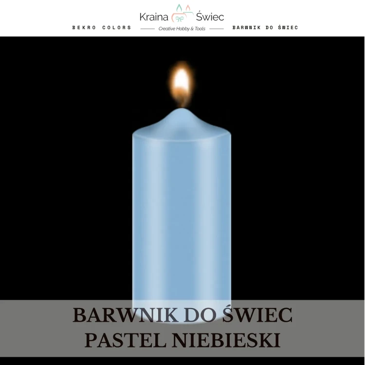 Profesjonalny barwnik do świec o wysokim stężeniu i doskonałej rozpuszczalności w woskach parafinowych, sojowych i palmowych — kolor pastel niebieski