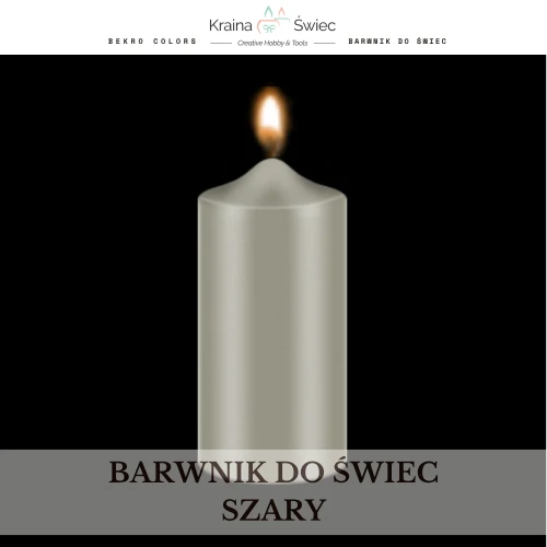 Profesjonalny barwnik do świec o wysokim stężeniu i doskonałej rozpuszczalności w woskach parafinowych, sojowych i palmowych — kolor szary klasyczny