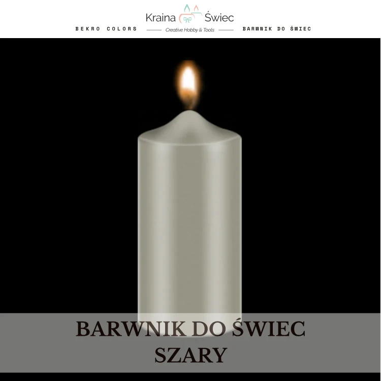 Profesjonalny barwnik do świec o wysokim stężeniu i doskonałej rozpuszczalności w woskach parafinowych, sojowych i palmowych — kolor szary klasyczny