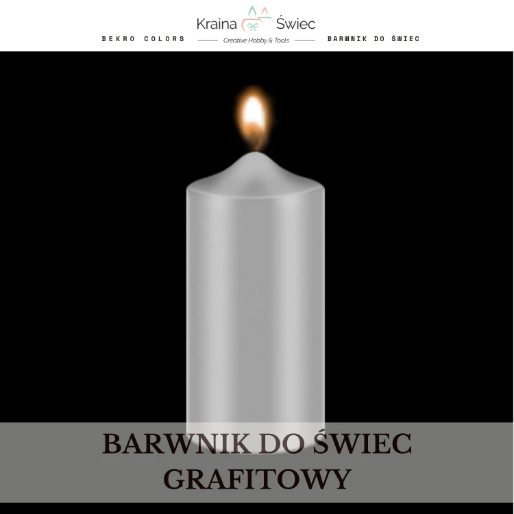 Profesjonalny barwnik do świec o wysokim stężeniu i doskonałej rozpuszczalności w woskach parafinowych, sojowych i palmowych — kolor grafitowy głęboki