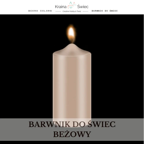 Profesjonalny barwnik do świec o wysokim stężeniu i doskonałej rozpuszczalności w woskach parafinowych, sojowych i palmowych — kolor beżowy naturalny