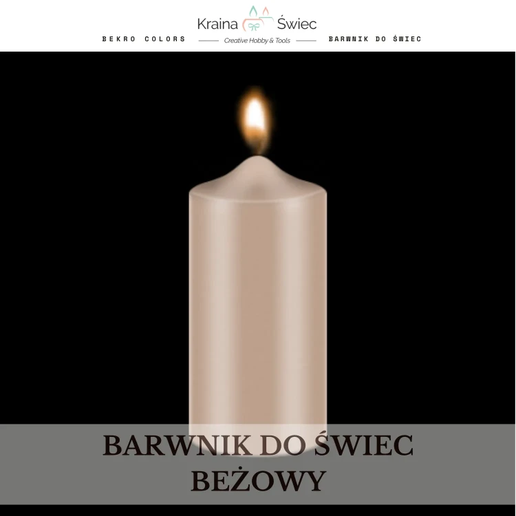 Profesjonalny barwnik do świec o wysokim stężeniu i doskonałej rozpuszczalności w woskach parafinowych, sojowych i palmowych — kolor beżowy naturalny