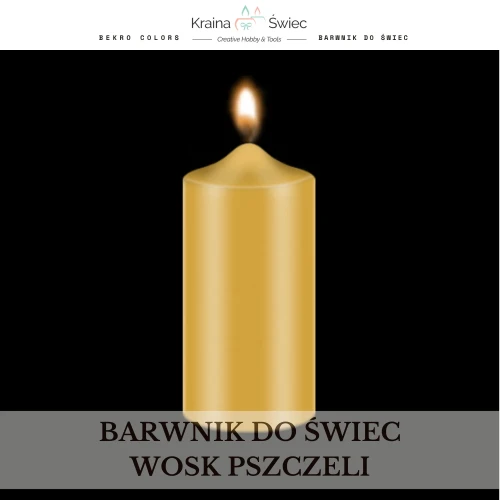 Profesjonalny barwnik do świec o wysokim stężeniu i doskonałej rozpuszczalności w woskach parafinowych, sojowych i palmowych — kolor miodowy złocisty