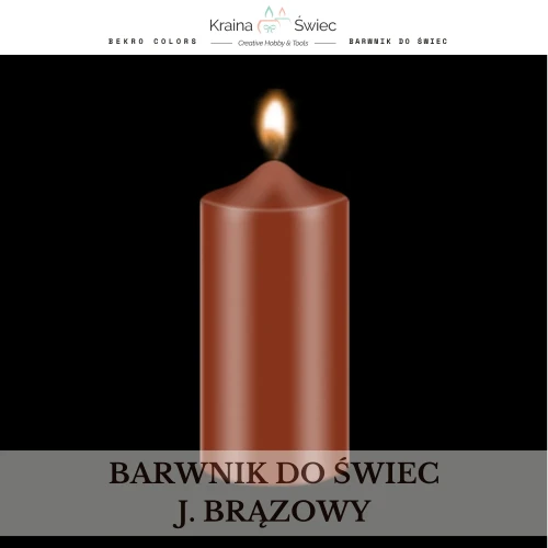 Profesjonalny barwnik do świec o wysokim stężeniu i doskonałej rozpuszczalności w woskach parafinowych, sojowych i palmowych — kolor brązowy jasny