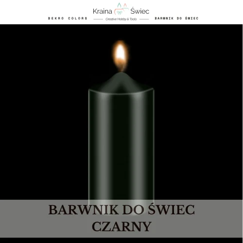 Profesjonalny barwnik do świec o wysokim stężeniu i doskonałej rozpuszczalności w woskach parafinowych, sojowych i palmowych — kolor czarny głęboki