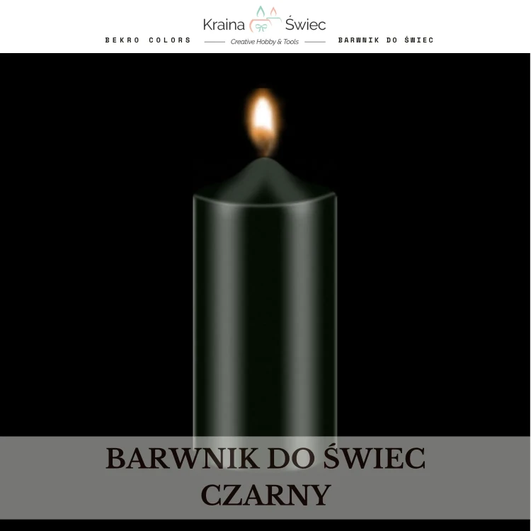 Profesjonalny barwnik do świec o wysokim stężeniu i doskonałej rozpuszczalności w woskach parafinowych, sojowych i palmowych — kolor czarny głęboki