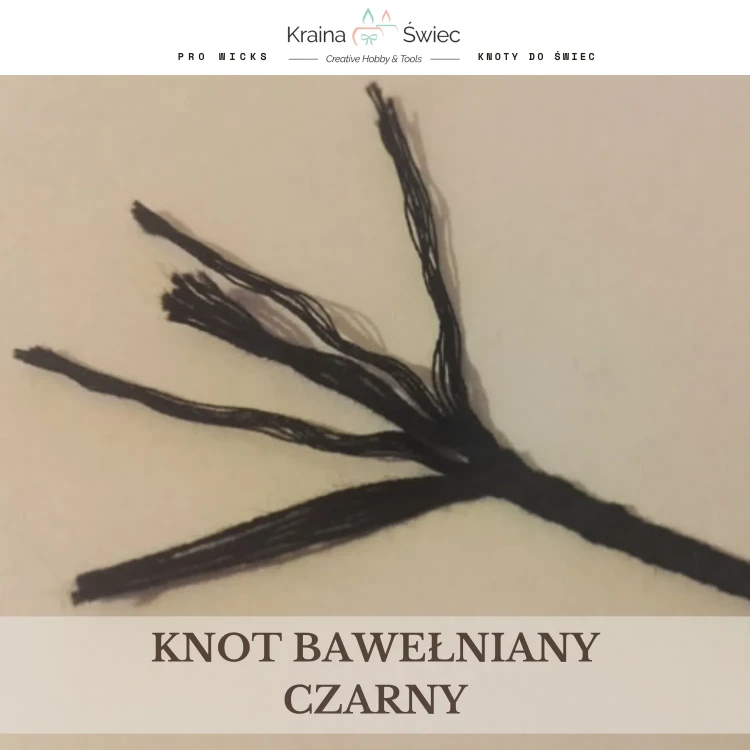 Knot bawełniany czarny 27/16 — KLASYCZNY-CZ Hobbylab