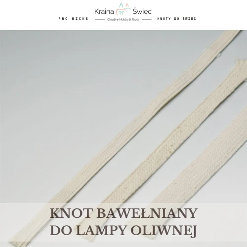 Knot bawełniany do lampy oliwnej Ø6 mm — LAMPA-OLIWNA Hobbylab