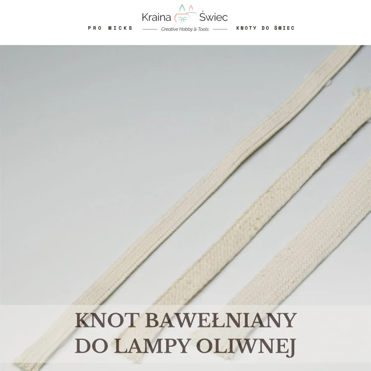 Knot bawełniany do lampy oliwnej Ø10 mm — LAMPA-OLIWNA Hobbylab