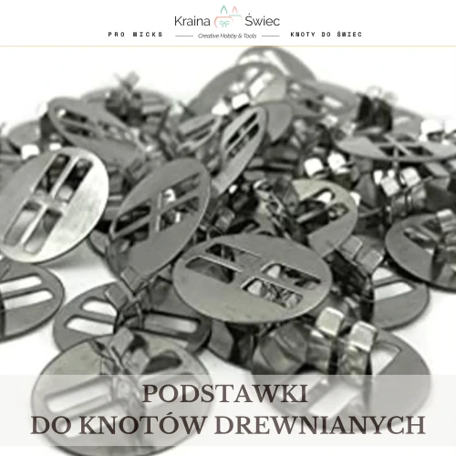 Podstawka do knotów drewnianych — okrągła — AKCESORIA Hobbylab