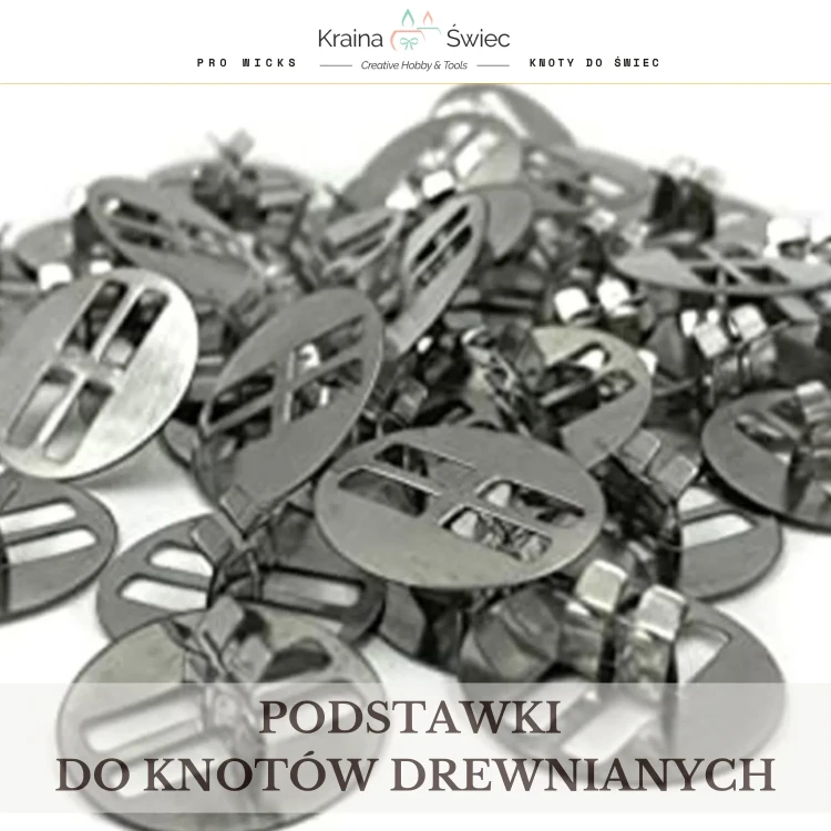 Podstawka do knotów drewnianych — okrągła — AKCESORIA Hobbylab