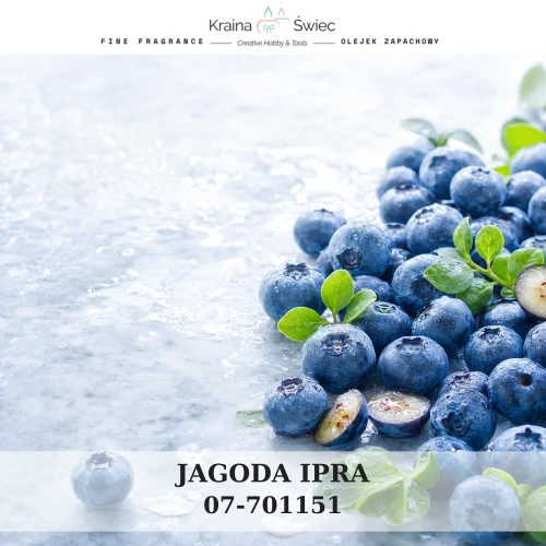 JAGODA IPRA — olejek zapachowy do świec sojowych, parafinowych, wosków i tart zapachowych. Kraina Świec: dokumentacja CLP, IFRA, SDS. Surowce DIY dla profesjonalistów.