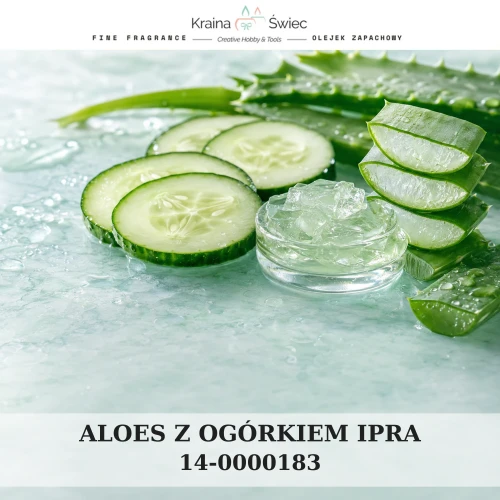 ALOES Z OGÓRKIEM IPRA — olejek zapachowy do świec sojowych, parafinowych, wosków i tart zapachowych. Kraina Świec: dokumentacja CLP, IFRA, SDS. Surowce DIY dla profesjonalistów.