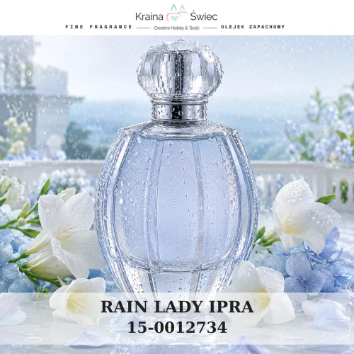 RAIN LADY IPRA — olejek zapachowy do świec sojowych, parafinowych, wosków i tart zapachowych. Kraina Świec: dokumentacja CLP, IFRA, SDS. Surowce DIY dla profesjonalistów.