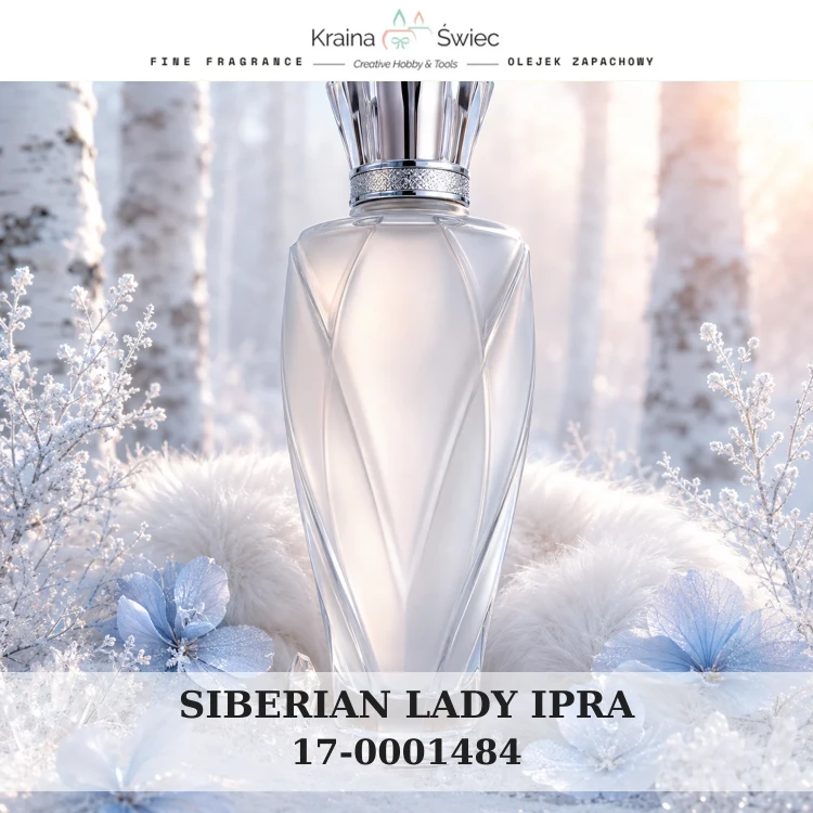 SIBERIAN LADY IPRA — olejek zapachowy do świec sojowych, parafinowych, wosków i tart zapachowych. Kraina Świec: dokumentacja CLP, IFRA, SDS. Surowce DIY dla profesjonalistów.