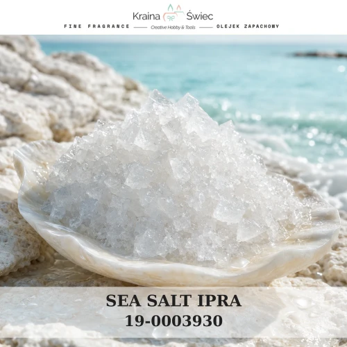 SEASALT IPRA — olejek zapachowy do świec sojowych, parafinowych, wosków i tart zapachowych. Kraina Świec: dokumentacja CLP, IFRA, SDS. Surowce DIY dla profesjonalistów.