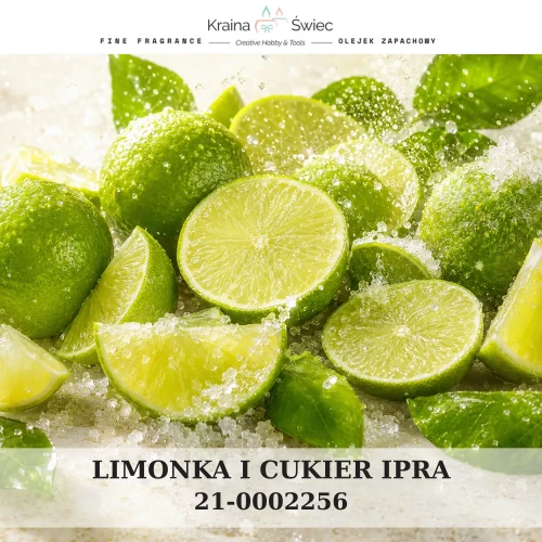 LIMONKA I CUKIER IPRA — olejek zapachowy do świec sojowych, parafinowych, wosków i tart zapachowych. Kraina Świec: dokumentacja CLP, IFRA, SDS. Surowce DIY dla profesjonalistów.