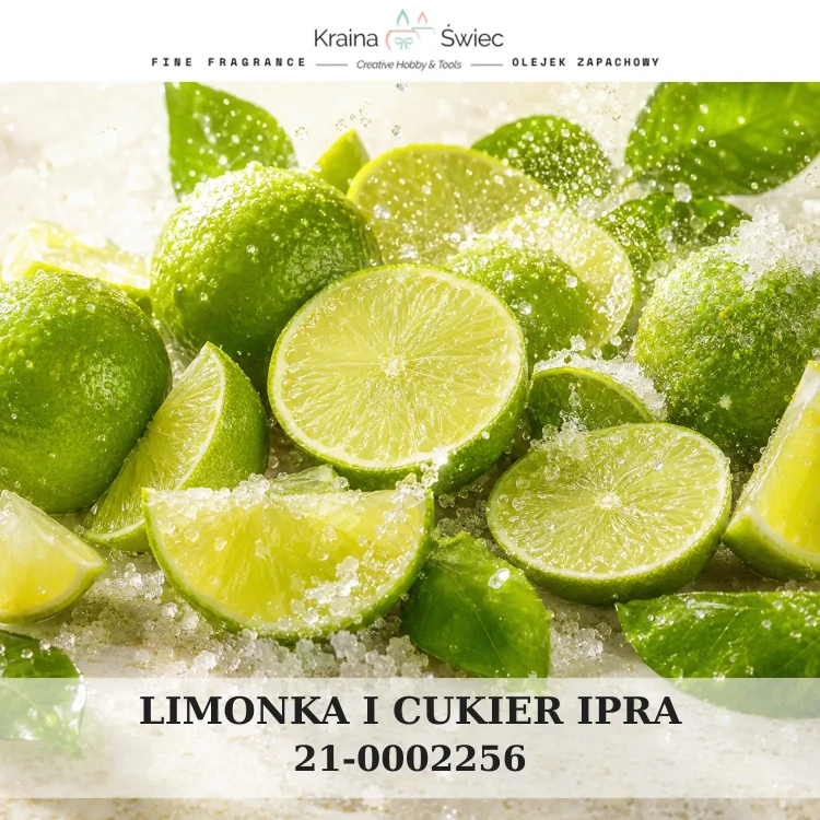 LIMONKA I CUKIER IPRA — olejek zapachowy do świec sojowych, parafinowych, wosków i tart zapachowych. Kraina Świec: dokumentacja CLP, IFRA, SDS. Surowce DIY dla profesjonalistów.