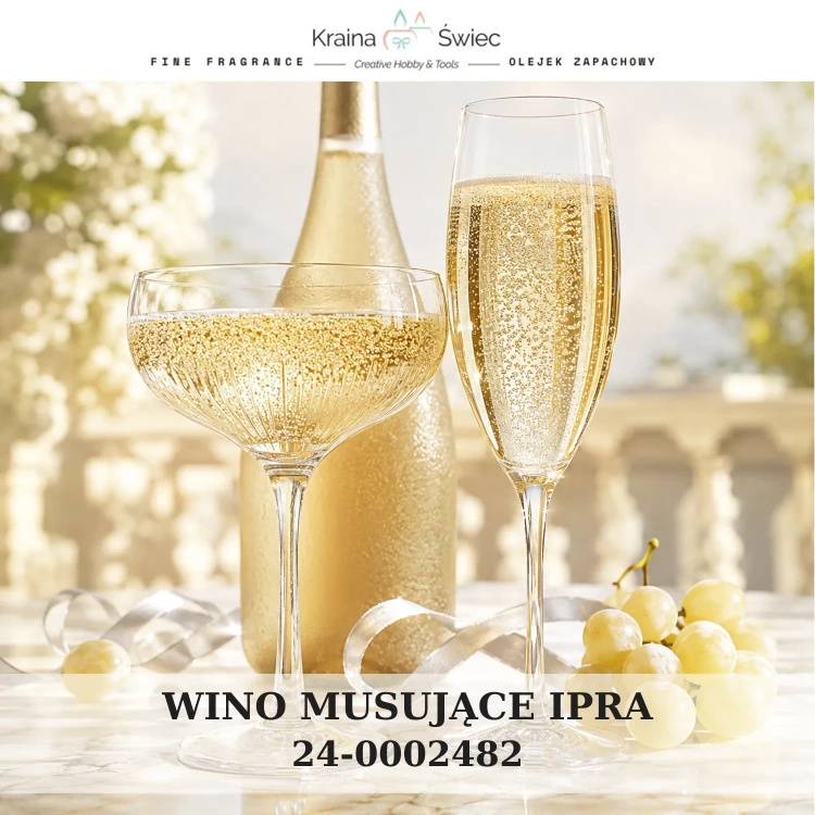 WINO MUSUJĄCE IPRA — olejek zapachowy do świec sojowych, parafinowych, wosków i tart zapachowych. Kraina Świec: dokumentacja CLP, IFRA, SDS. Surowce DIY dla profesjonalistów.