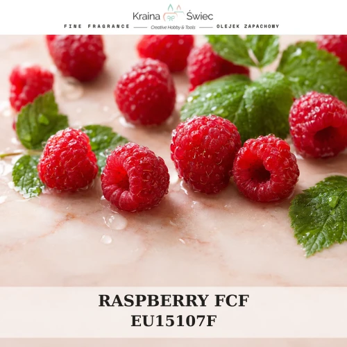 RASPBERRY FCF — olejek zapachowy do świec, dyfuzorów, mydeł i kosmetyków. Kraina Świec: dokumentacja CLP, IFRA, SDS. Surowce DIY dla profesjonalistów.