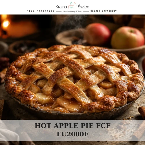 HOT APPLE PIE FCF — olejek zapachowy do świec, dyfuzorów, mydeł i kosmetyków. Kraina Świec: dokumentacja CLP, IFRA, SDS. Surowce DIY dla profesjonalistów.