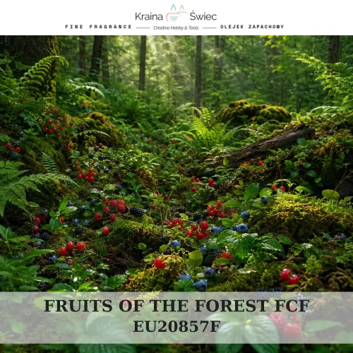 FRUITS OF THE FOREST FCF — olejek zapachowy do świec, dyfuzorów, mydeł i kosmetyków. Kraina Świec: dokumentacja CLP, IFRA, SDS. Surowce DIY dla profesjonalistów.