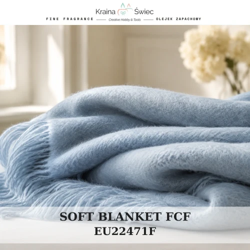SOFT BLANKET FCF — olejek zapachowy do świec, dyfuzorów, mydeł i kosmetyków. Kraina Świec: dokumentacja CLP, IFRA, SDS. Surowce DIY dla profesjonalistów.