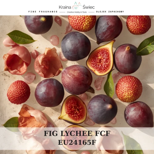 FIG LYCHEE FCF — olejek zapachowy do świec, dyfuzorów, mydeł i kosmetyków. Kraina Świec: dokumentacja CLP, IFRA, SDS. Surowce DIY dla profesjonalistów.