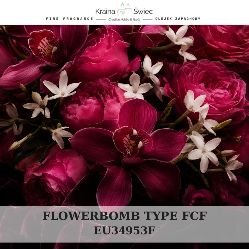 FLOWERBOMB TYPE FCF — olejek zapachowy do świec, dyfuzorów, mydeł i kosmetyków. Kraina Świec: dokumentacja CLP, IFRA, SDS. Surowce DIY dla profesjonalistów.