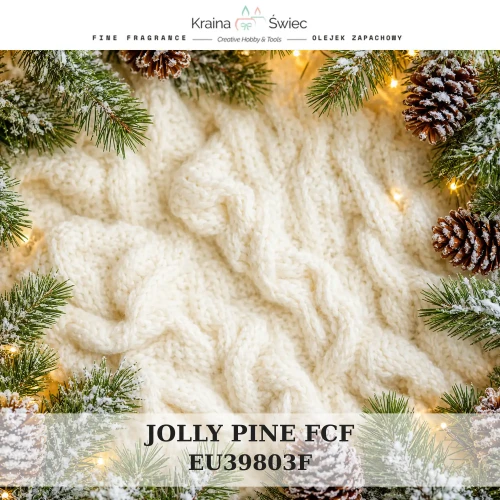 JOLLY PINE FCF — olejek zapachowy do świec, dyfuzorów, mydeł i kosmetyków. Kraina Świec: dokumentacja CLP, IFRA, SDS. Surowce DIY dla profesjonalistów.