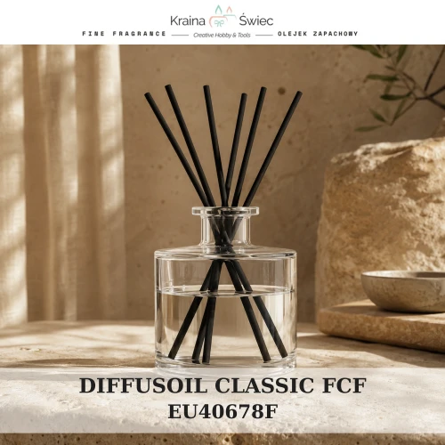 DIFFUSOIL CLASSIC EU40678F FCF — olejek zapachowy do świec, dyfuzorów, mydeł i kosmetyków. Kraina Świec: dokumentacja CLP, IFRA, SDS. Surowce DIY dla profesjonalistów.