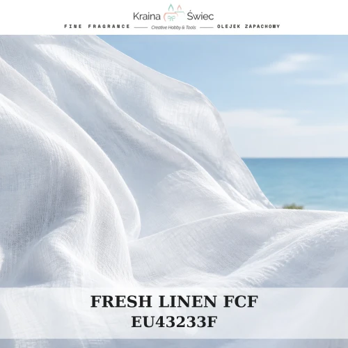 FRESH LINEN WS FCF — olejek zapachowy do świec, dyfuzorów, mydeł i kosmetyków. Kraina Świec: dokumentacja CLP, IFRA, SDS. Surowce DIY dla profesjonalistów.