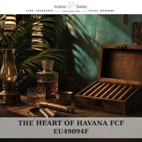 THE HEART OF HAVANA FCF — olejek zapachowy do świec, dyfuzorów, mydeł i kosmetyków. Kraina Świec: dokumentacja CLP, IFRA, SDS. Surowce DIY dla profesjonalistów.