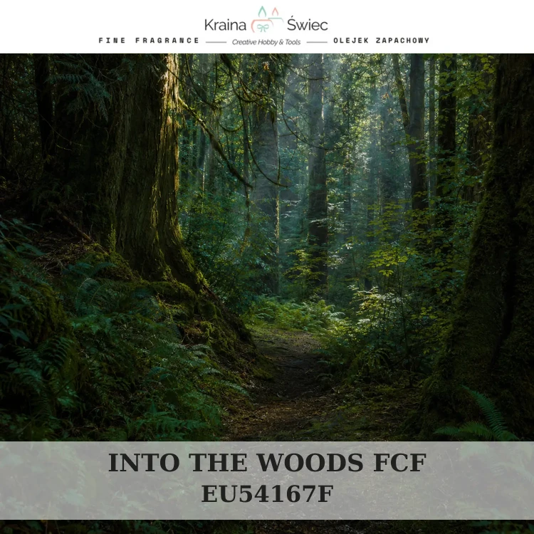 INTO THE WOODS RD FCF — olejek zapachowy do świec, dyfuzorów, mydeł i kosmetyków. Kraina Świec: dokumentacja CLP, IFRA, SDS. Surowce DIY dla profesjonalistów.