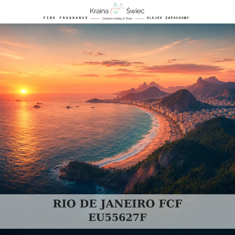 RIO DE JANEIRO FCF — olejek zapachowy do świec, dyfuzorów, mydeł i kosmetyków. Kraina Świec: dokumentacja CLP, IFRA, SDS. Surowce DIY dla profesjonalistów.